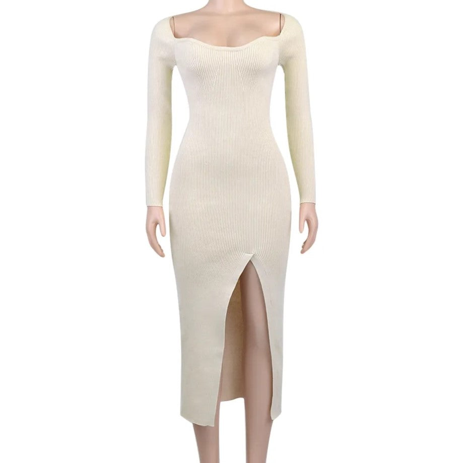 Vina Geripptes Kleid | Stilvoll & Warm