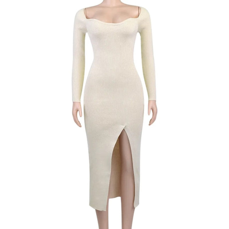 Vina Geripptes Kleid | Stilvoll & Warm