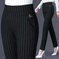 Gerade Damenhose mit elastischem hohem Bund - Sophia