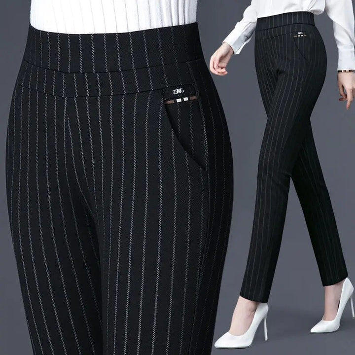 Gerade Damenhose mit elastischem hohem Bund - Sophia