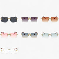 Randloze Steampunk Zonnebril met Metalen Accenten – Nirex