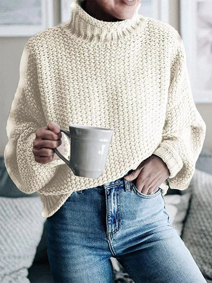 Trendiger gestrickter Damenpullover - Olivia