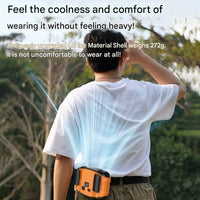 Outdoor Double Air Outlet Waist &amp; Neck Fan with Dual Ventilation – WindMate