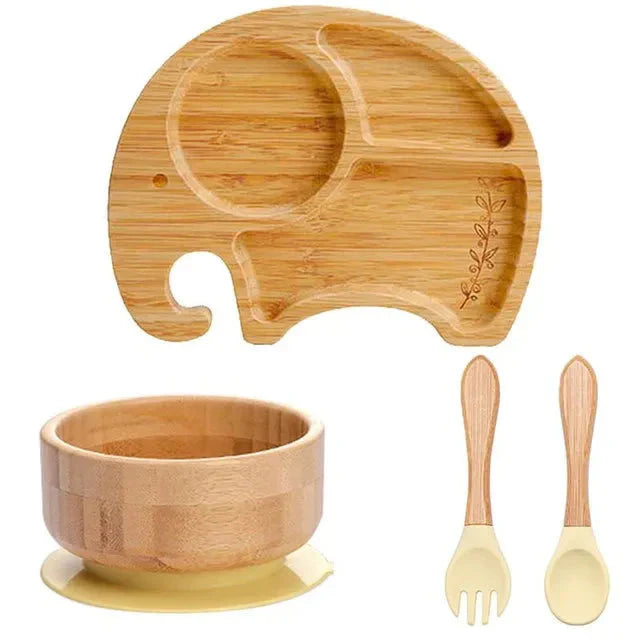 Kindergeschirr-Set mit Saugnapf - EcoFeast