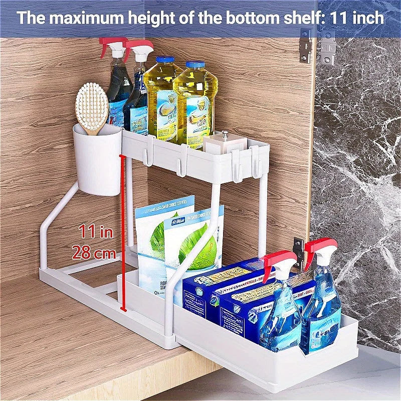 Multi-tiered pull-out spice and storage rack – Liora