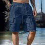 Luftige Herren-Leinen-Shorts mit Weiten Beinen und Kordelzug - Silas