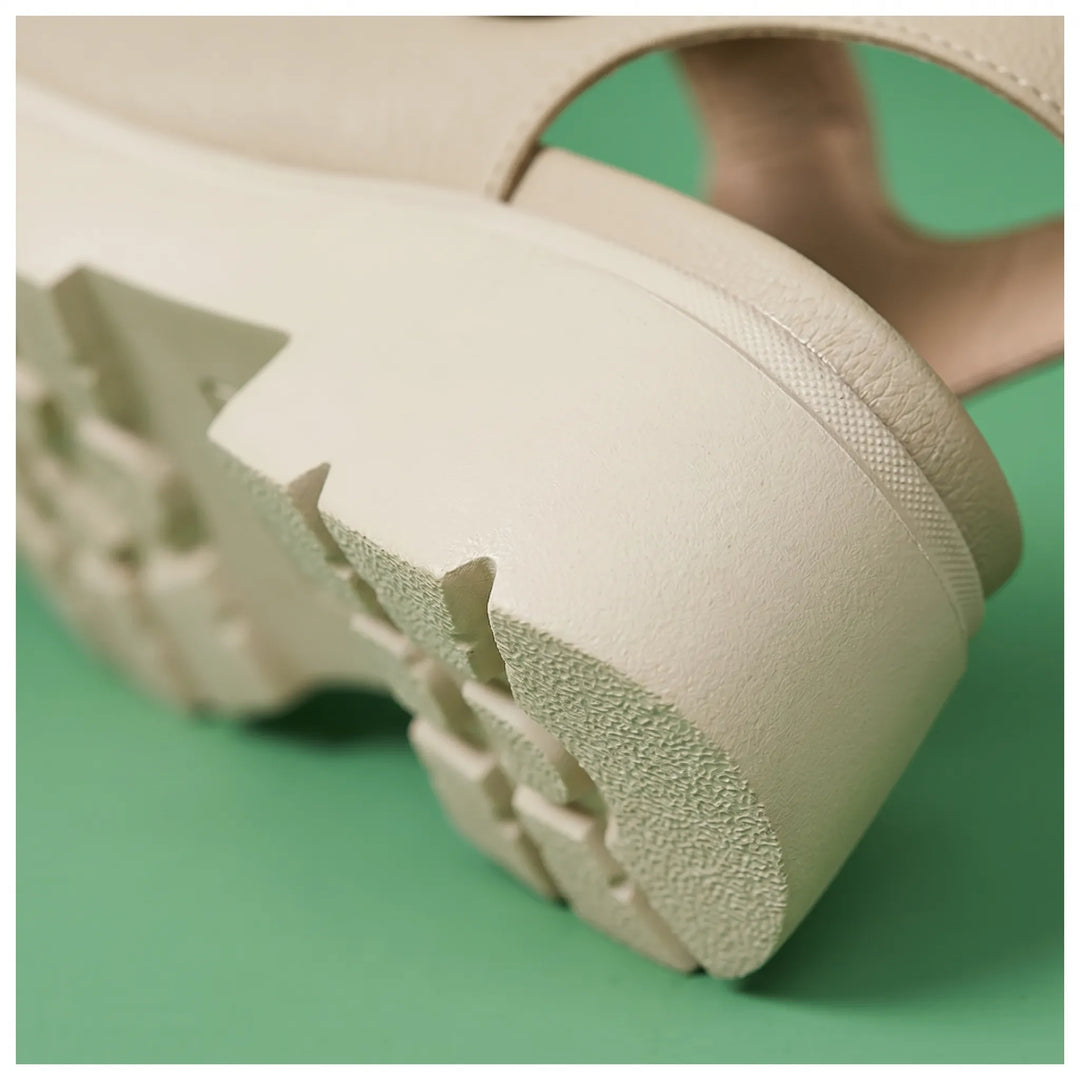 Sandalen Met Grove Plateauzool - Renee