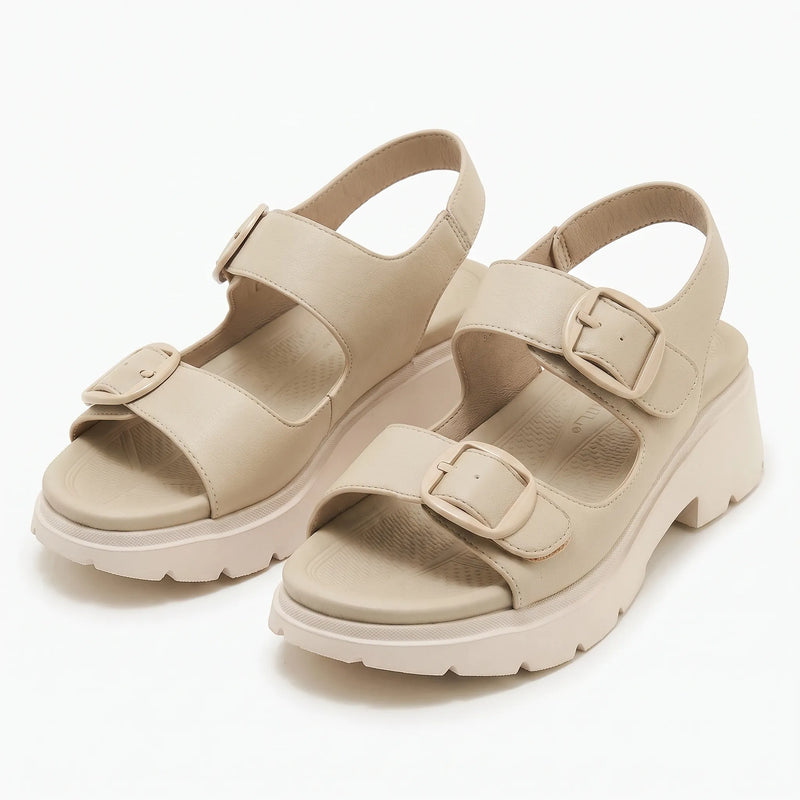 Sandalen Met Grove Plateauzool - Renee