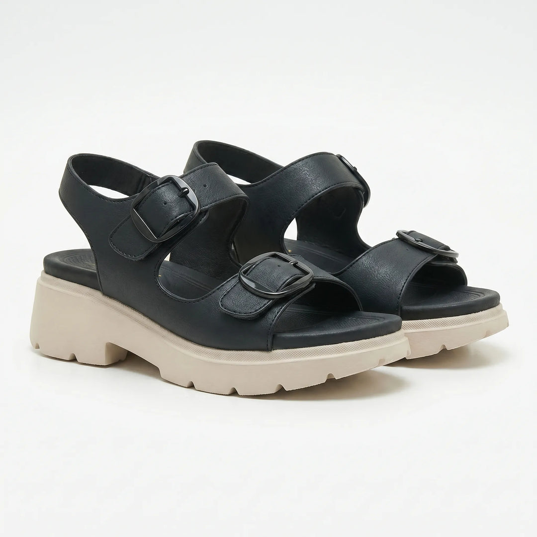 Sandalen Met Grove Plateauzool - Renee