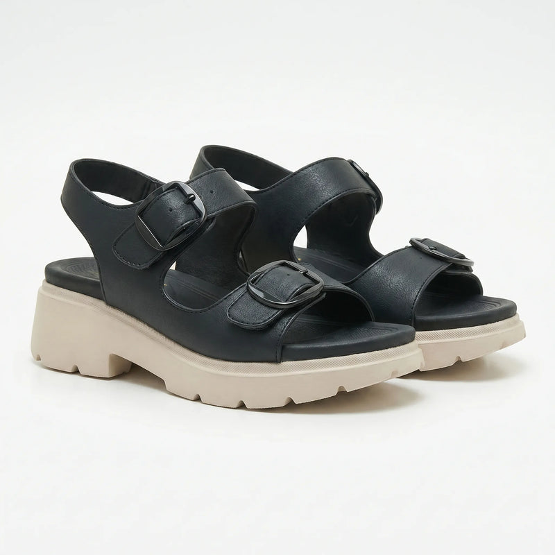 Sandalen Met Grove Plateauzool - Renee