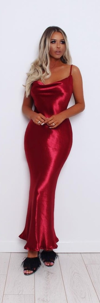 Sally Satin Dress | All eyes are on you with this dress