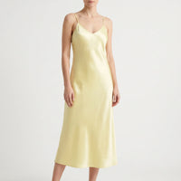 Satin Texture Slip Dress -  Lois