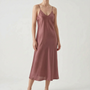 Satin Texture Slip Dress -  Lois