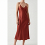Satin Texture Slip Dress -  Lois