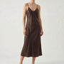 Satin Texture Slip Dress -  Lois