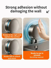 Suction Cup Bathroom Shelf | No-Drill | Drainage Rack Organizer 5