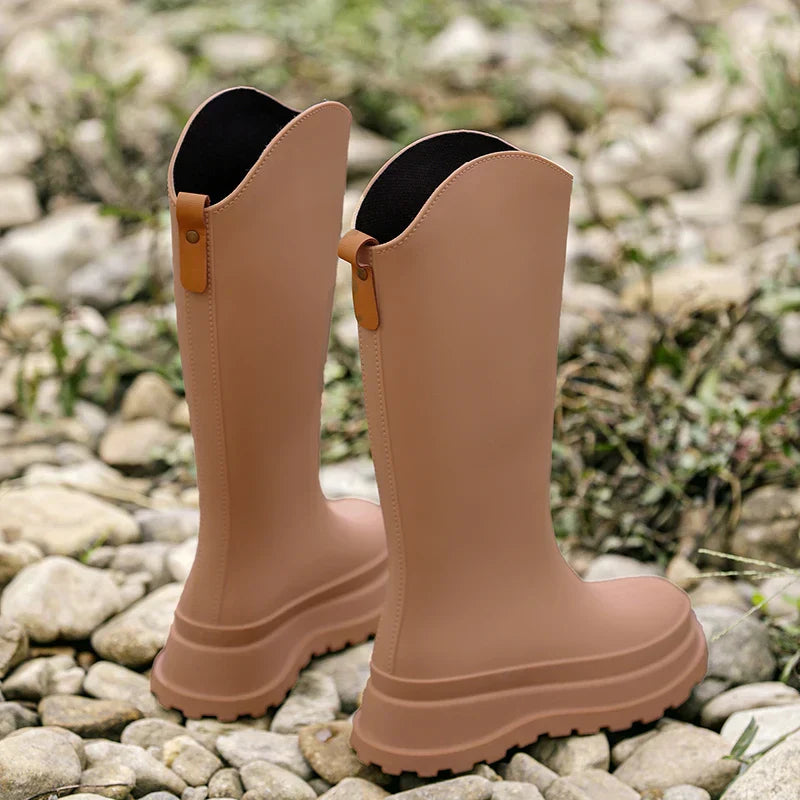 Hohe Damen Regenstiefel wasserdicht mit Komfortsohle – Maris