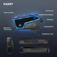 Bluetooth Motorcycle Intercom 10 Riders &amp; IP67 Waterproof – RideSync 