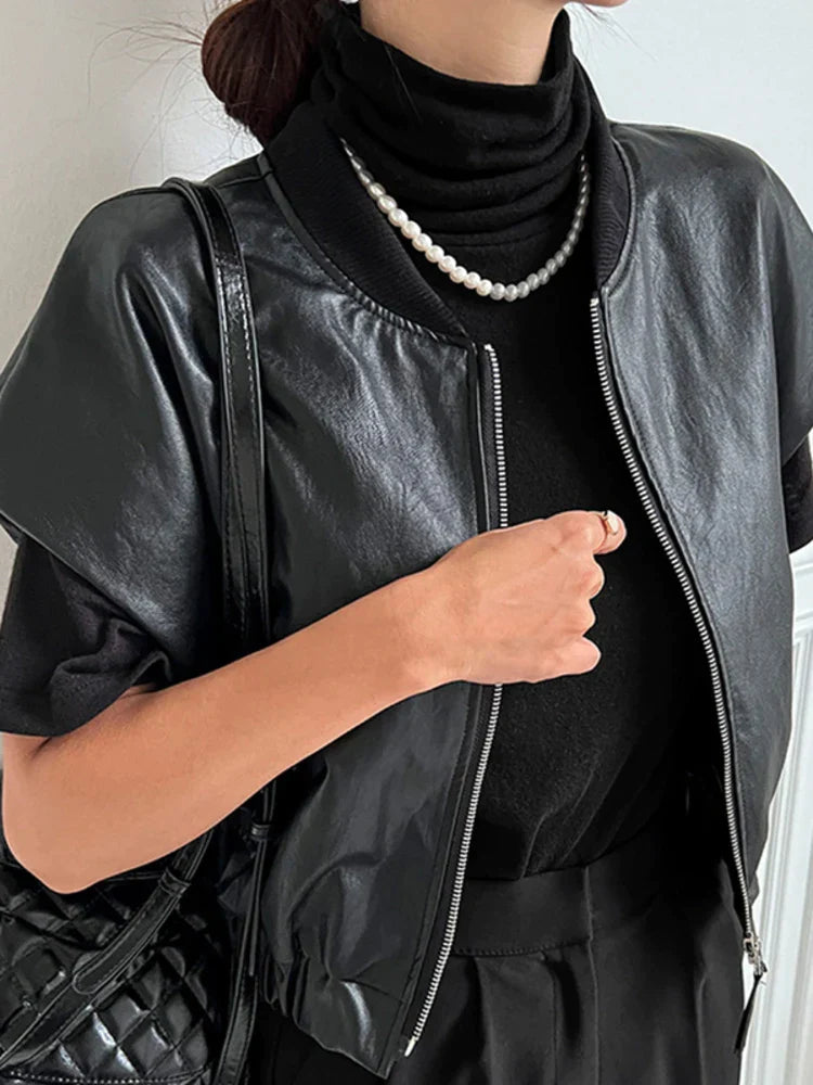 Lila Lederweste | Eng & Trendy