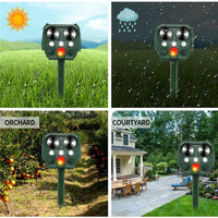 Solar-Ultraschall-Tierabwehr mit PIR-Sensor und Blinklicht – GuardPet