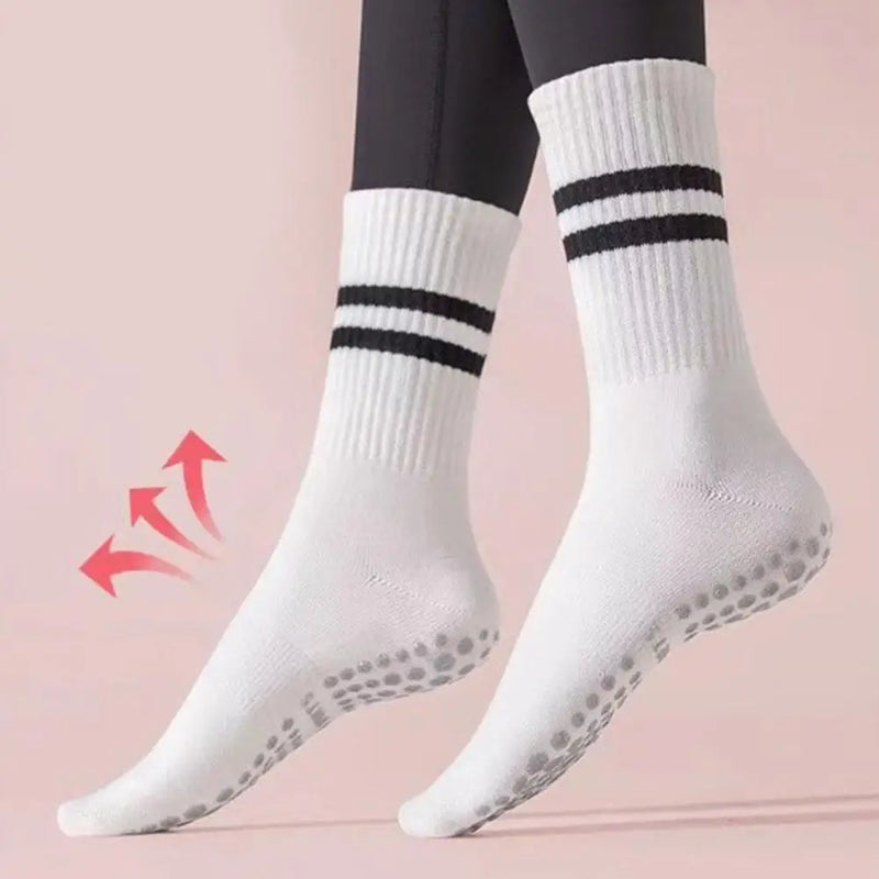 Rutschfeste Mid-Tube-Sportsocken für Fitness und Yoga - GripFit
