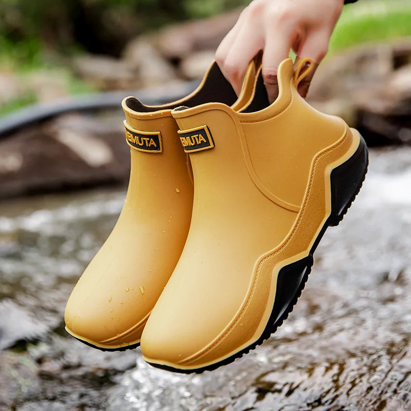 Dames regenlaarzen halfhoog & waterdicht met antislipzool – Nivara