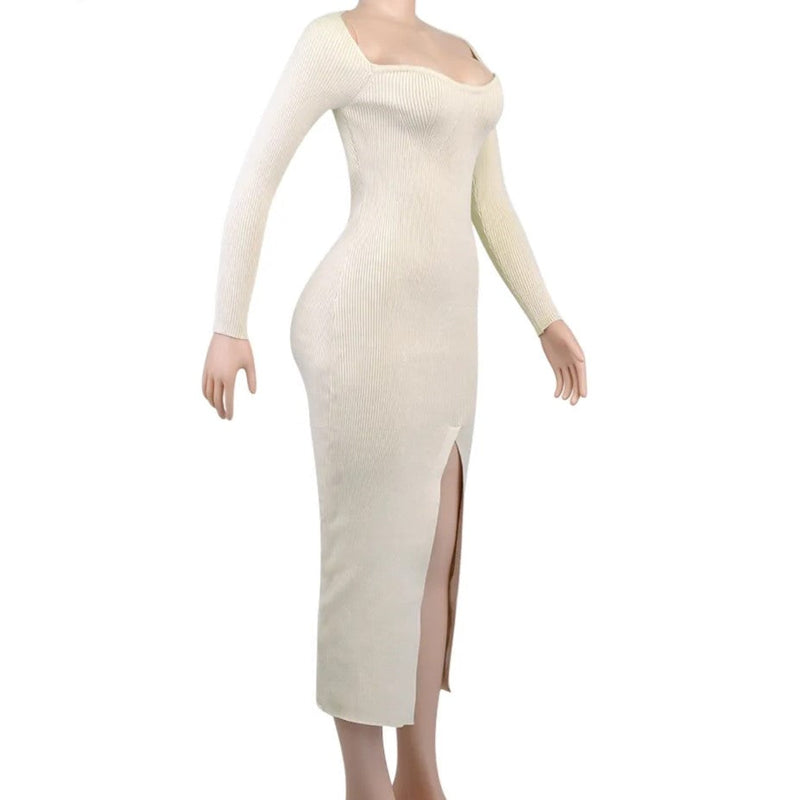 Vina Geripptes Kleid | Stilvoll & Warm