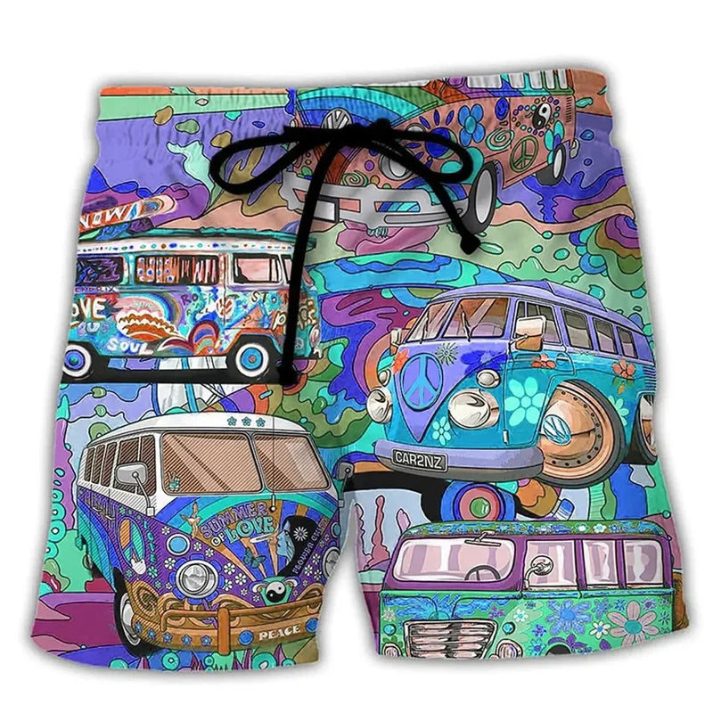 Herren-Badeshorts mit Graffiti-Print – NovaBay