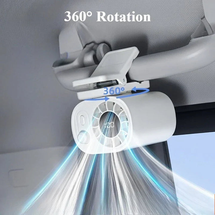 Hipacool Portable Car Clip Fan with 360° Rotation &amp; 100 Speeds – ClipAir