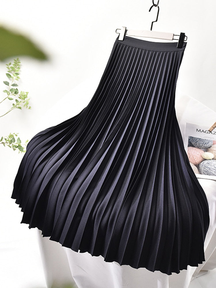 Trendy High Waist Pleated Skirt - Sofia