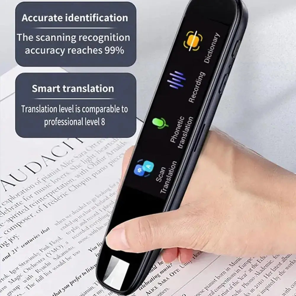 Intelligent translation pen with offline scanning and 123 language support