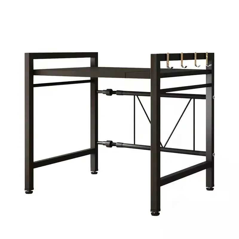 Carbon Steel Extendable Double-Tier Kitchen Rack – Milo