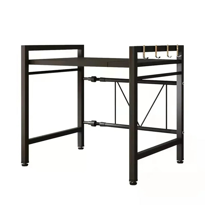 Carbon Steel Extendable Double-Tier Kitchen Rack – Milo