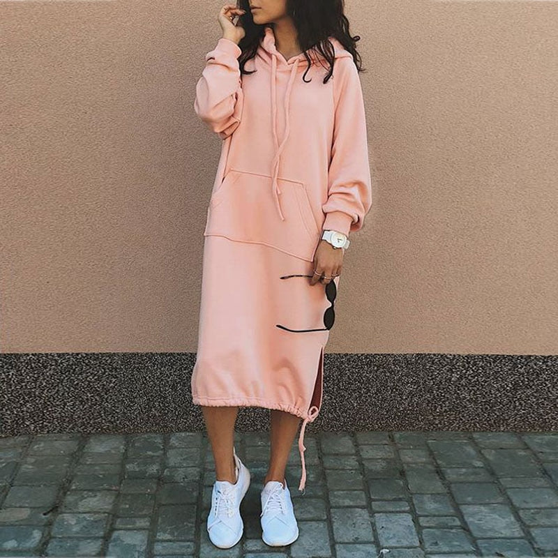 Long Hoodie with European and American Influences - Felina