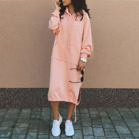 Stilvolles langes Hoodie-Kleid - Elina