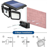 Solarbetriebene Wandleuchte - EcoBright
