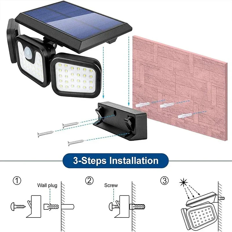 Solarbetriebene Wandleuchte - EcoBright