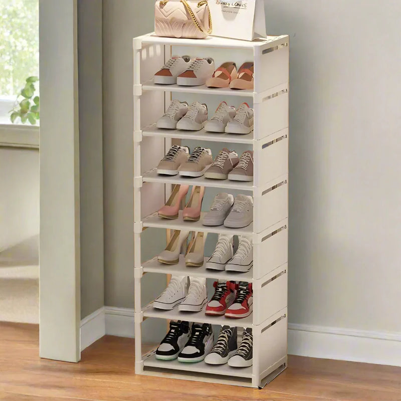 Space-saving metal shoe rack with 6 or 8 layers – Liora
