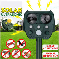 Solar-Ultraschall-Tierabwehr mit PIR-Sensor und Blinklicht – GuardPet