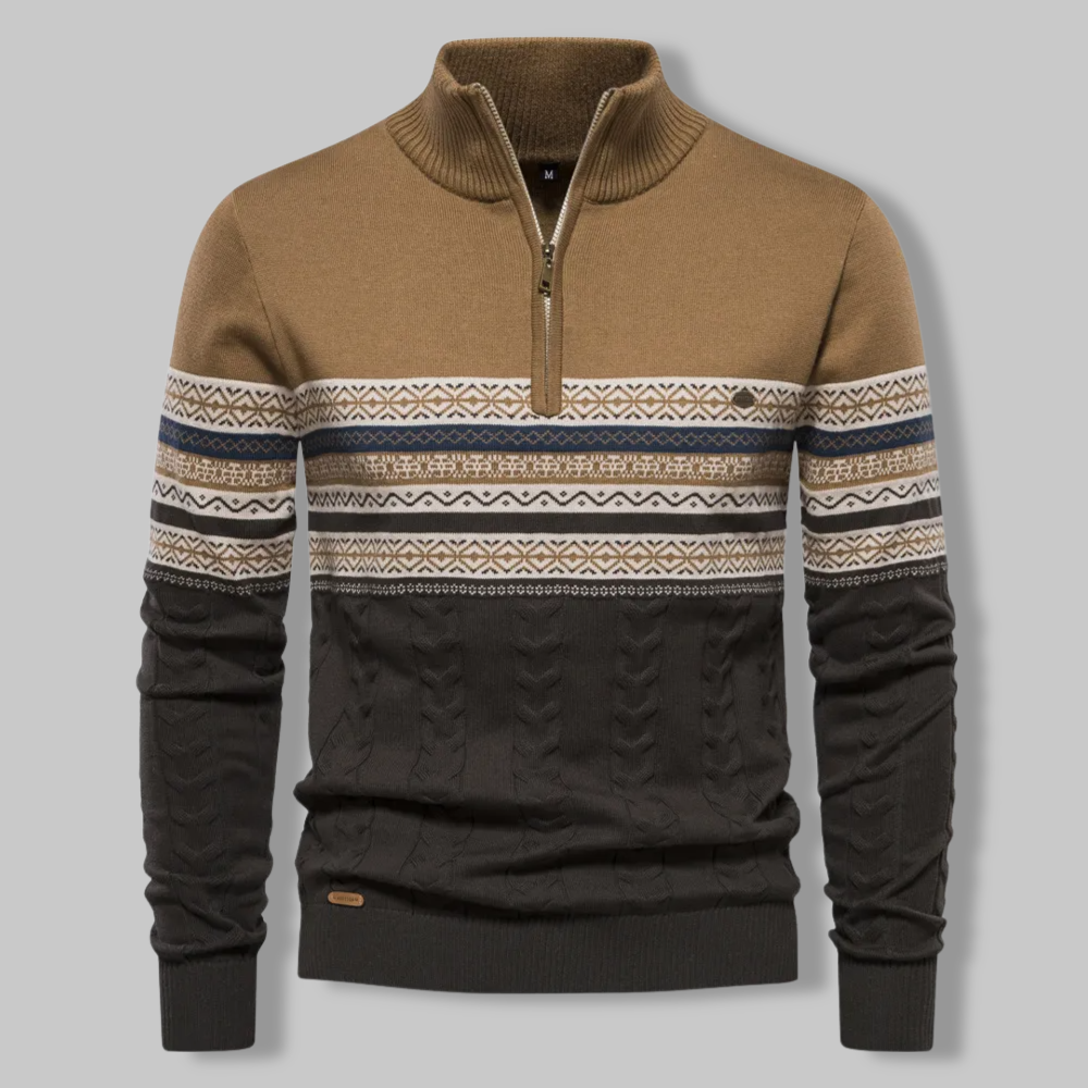 Gestreifter Zip-Pullover - SummitZip