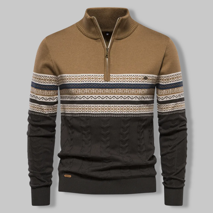 Gestreifter Zip-Pullover - SummitZip