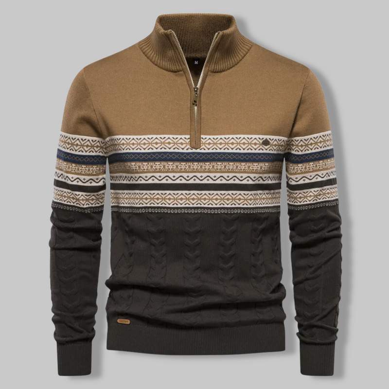 Gestreifter Zip-Pullover - SummitZip