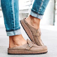 Retro Suède Instapsandalen met Orthopedisch Comfort - Solenza