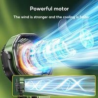 Zonnedraagbare Campingventilator met 6000mAh Batterij, LED-Licht & 4-Snelheden Koeling – SunBreeze