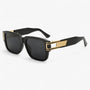Vintage quadratische Sonnenbrille mit Tropfendetail – Elvoir