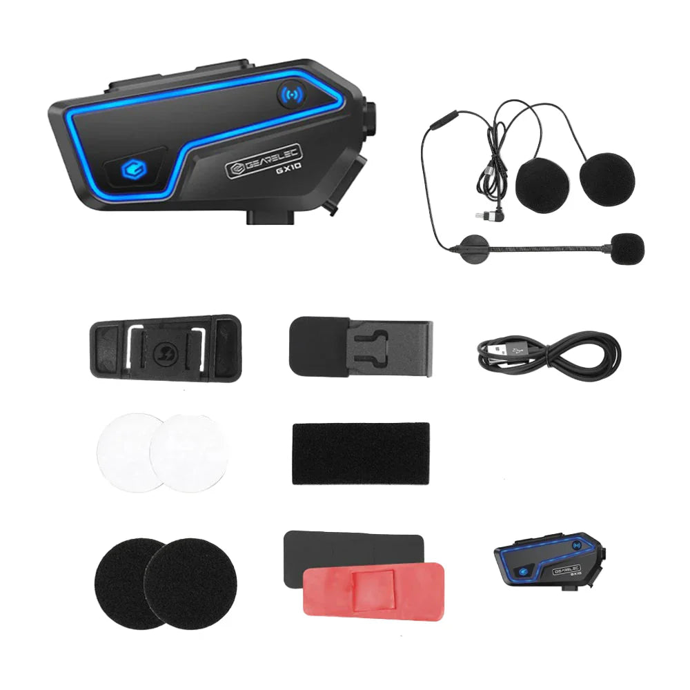 Bluetooth Motorcycle Intercom 10 Riders &amp; IP67 Waterproof – RideSync 