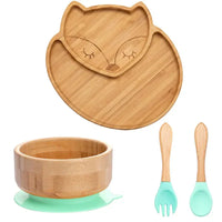 Kindergeschirr-Set mit Saugnapf - EcoFeast