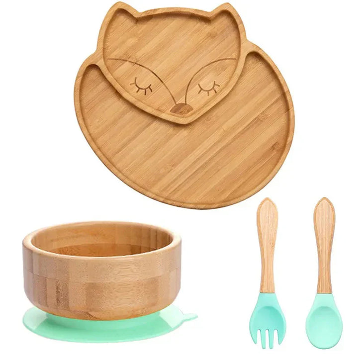 Kindergeschirr-Set mit Saugnapf - EcoFeast