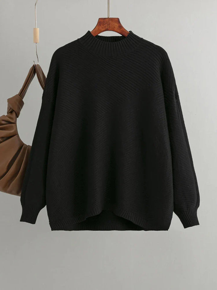 Klassischer gestrickter Damenpullover - Evelina