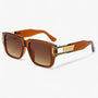 Vintage quadratische Sonnenbrille mit Tropfendetail – Elvoir